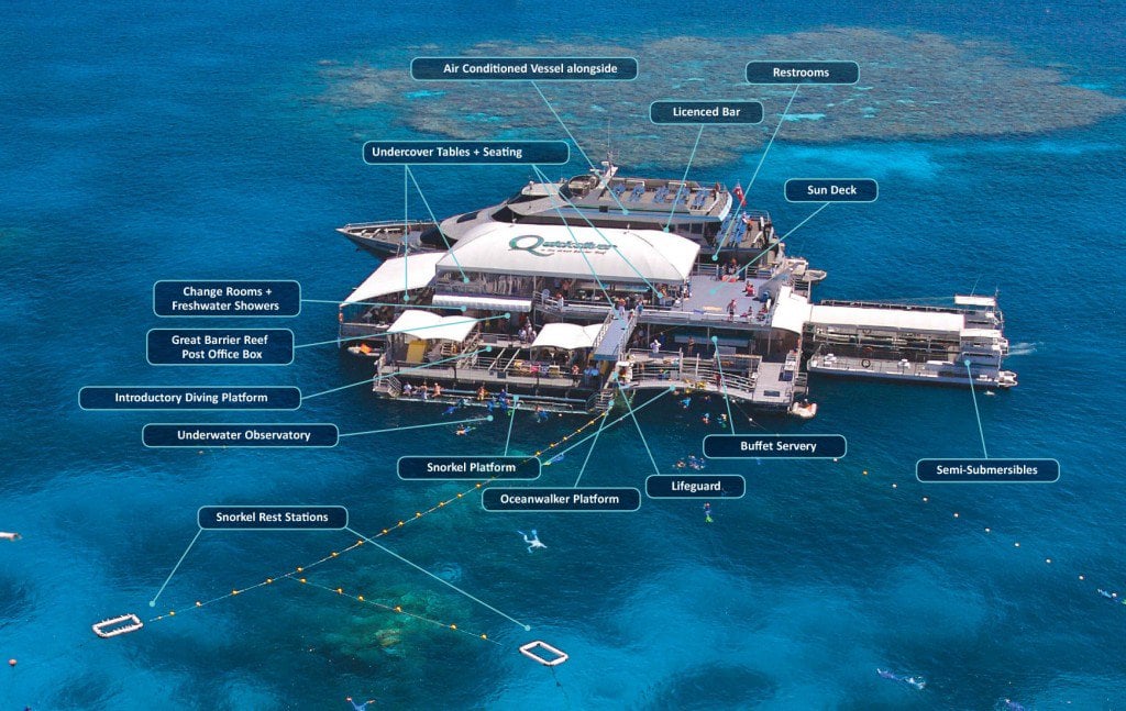 Great Barrier Reef Activity Platform Agincourt Pontoon Quicksilver Cruises